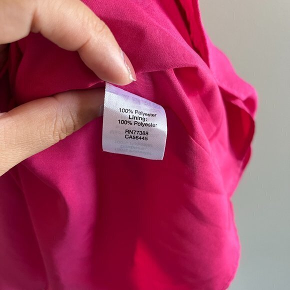 NEW J.Crew‎ Mini Dress Hot Pink Spaghetti Strap Flounce Ruffle - Picture 10 of 13